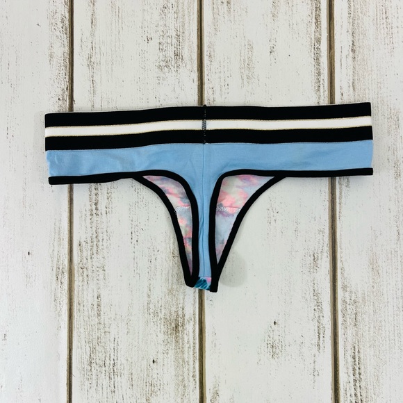 VS PINK Cotton Extra Low Rise Thong Small Tie Dye Vintage Retired Style - Picture 4 of 6